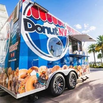DonutNV branded mini donut trailer