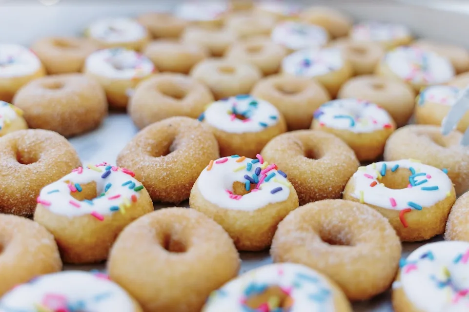The Mini Donut Company cinnamon sugar and sprinkle mini donuts